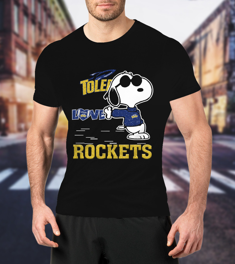 Snoopy Love Toledo Rockets T-Shirt