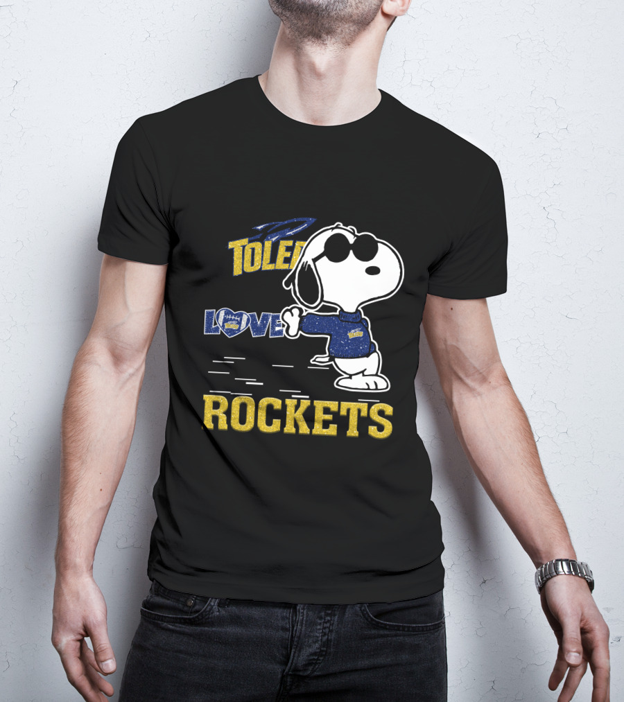 Snoopy Love Toledo Rockets T-Shirt