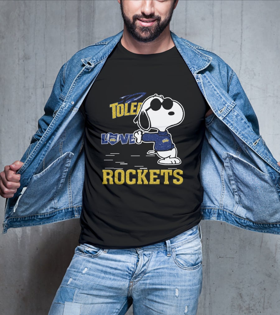 Snoopy Love Toledo Rockets T-Shirt