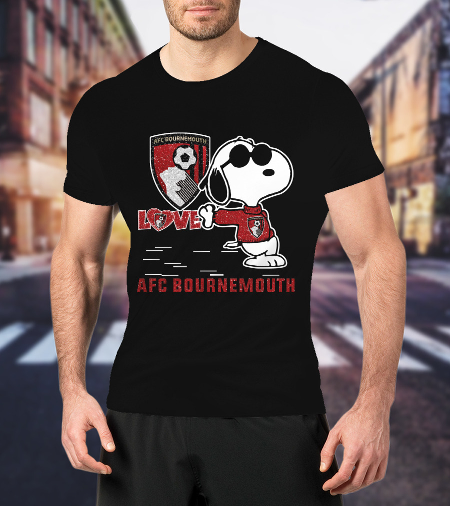 Snoopy Love Afc Bournemouth Football Club T-Shirt