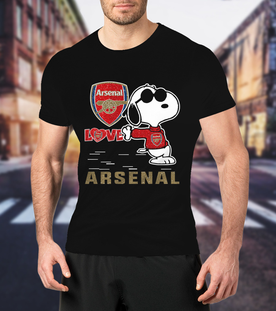 Snoopy Arsenal Love Arsenal Football Club T-Shirt