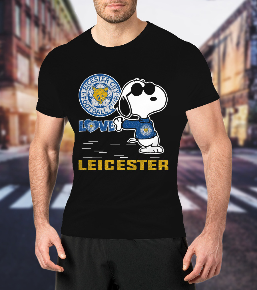Snoopy Love Leicester City Football Club T-Shirt