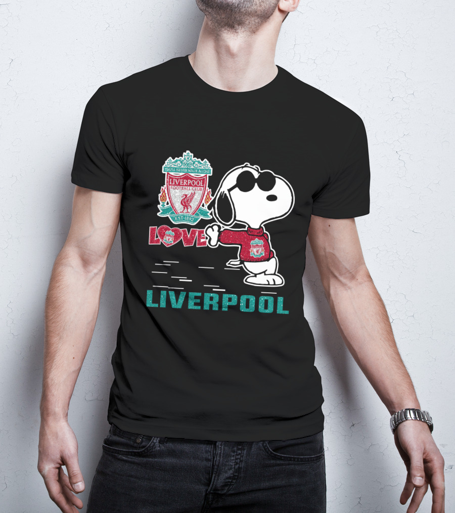 Snoopy Love Liverpool Football Club You’ll Never Walk Alone 131 T-Shirt