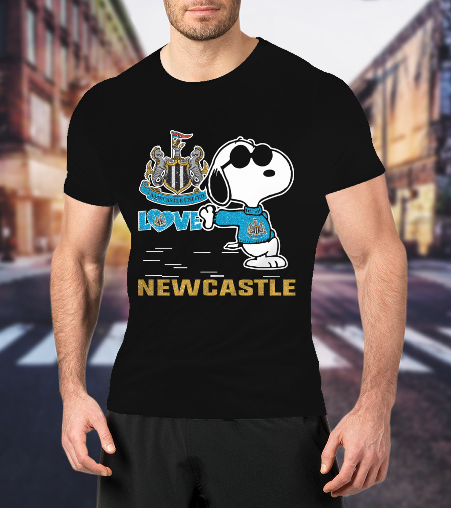 Snoopy Love Newcastle United Football Club T-Shirt