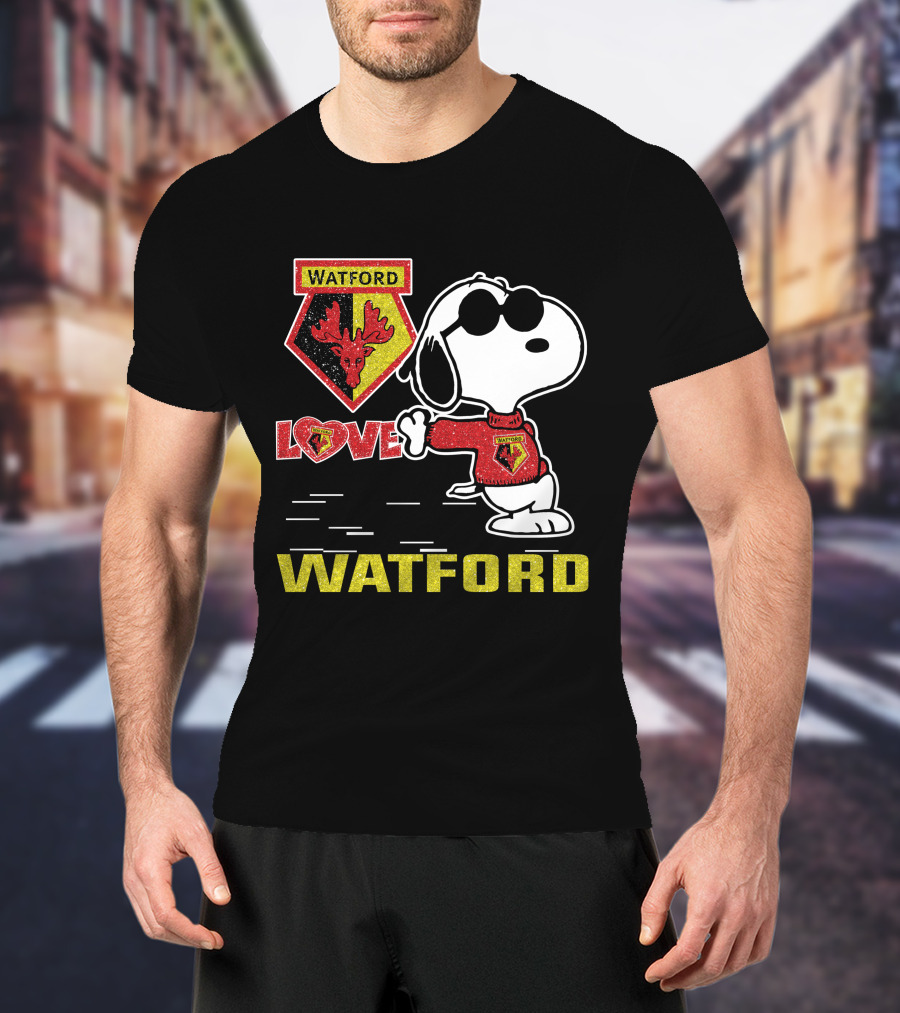 Snoopy Love Watford Fc Football Fan T-Shirt