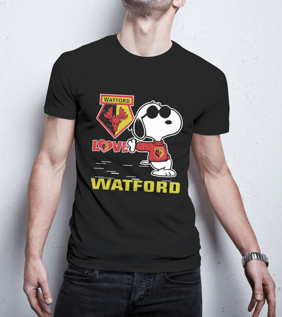 Snoopy Love Watford Fc Football Fan T-Shirt