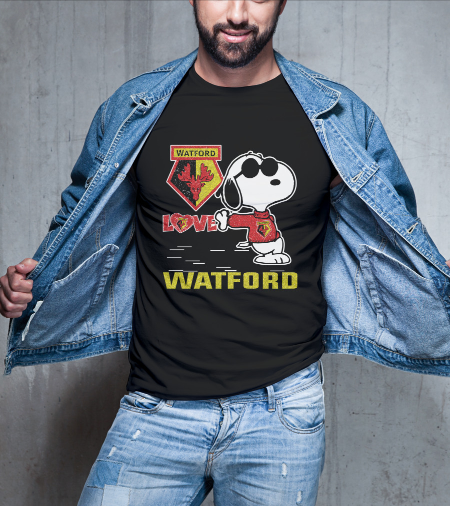 Snoopy Love Watford Fc Football Fan T-Shirt