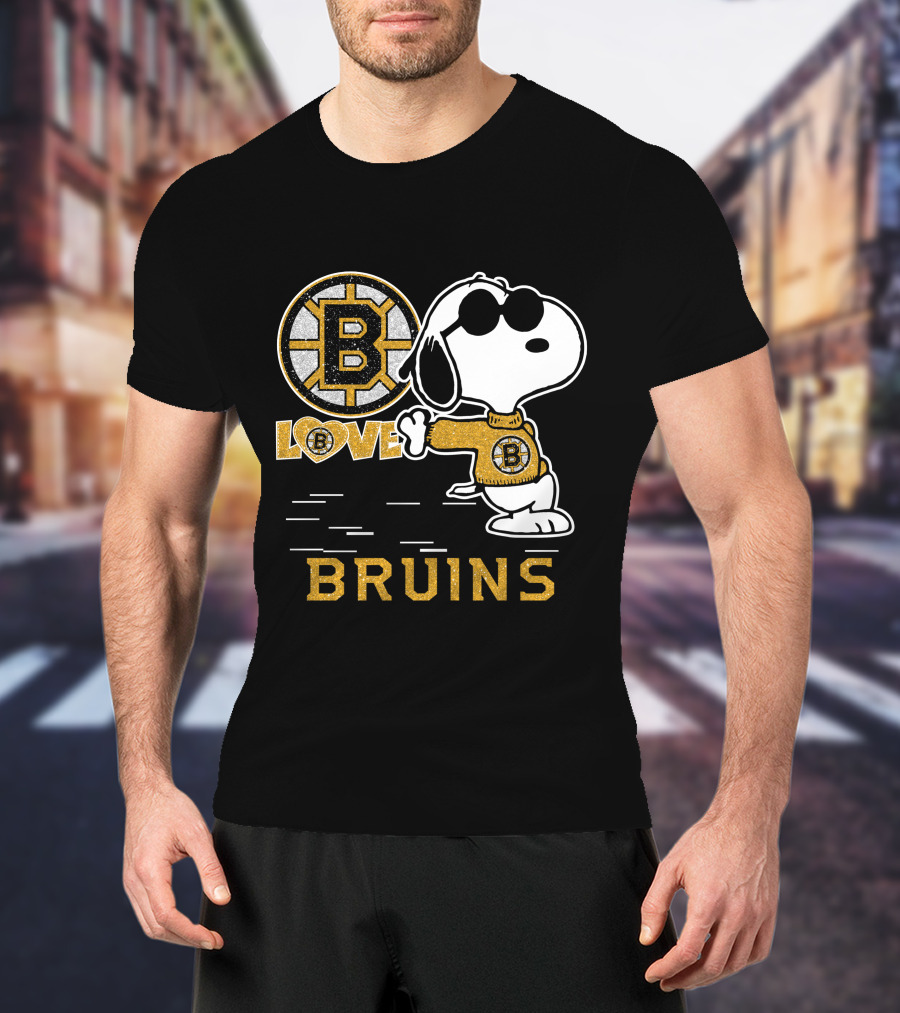 Snoopy Love Bruins Boston T-Shirt