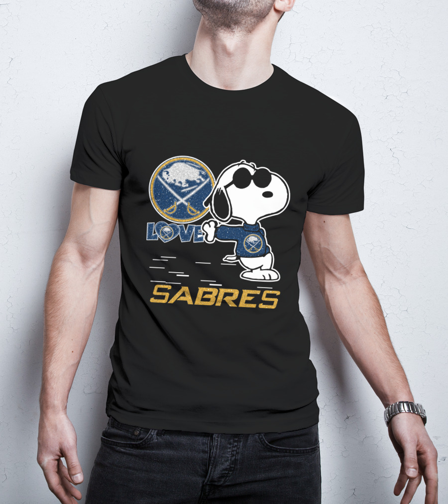 Snoopy Love Buffalo Sabres Hockey T-Shirt