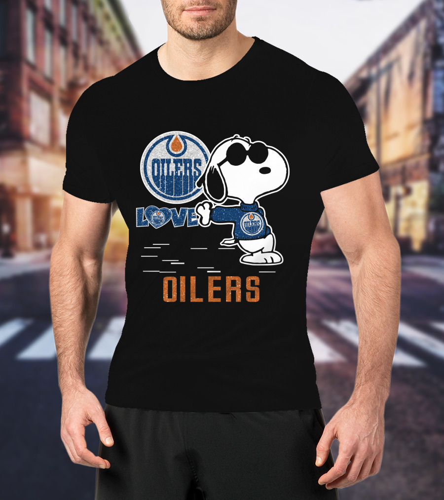 Snoopy Edmonton Oilers Love T-Shirt