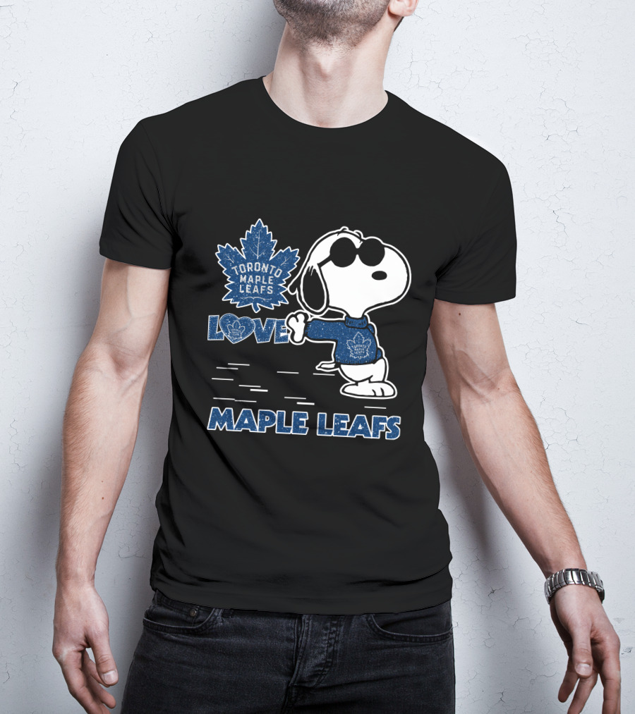 Snoopy Love Toronto Maple Leafs Hockey Enthusiast T-Shirt