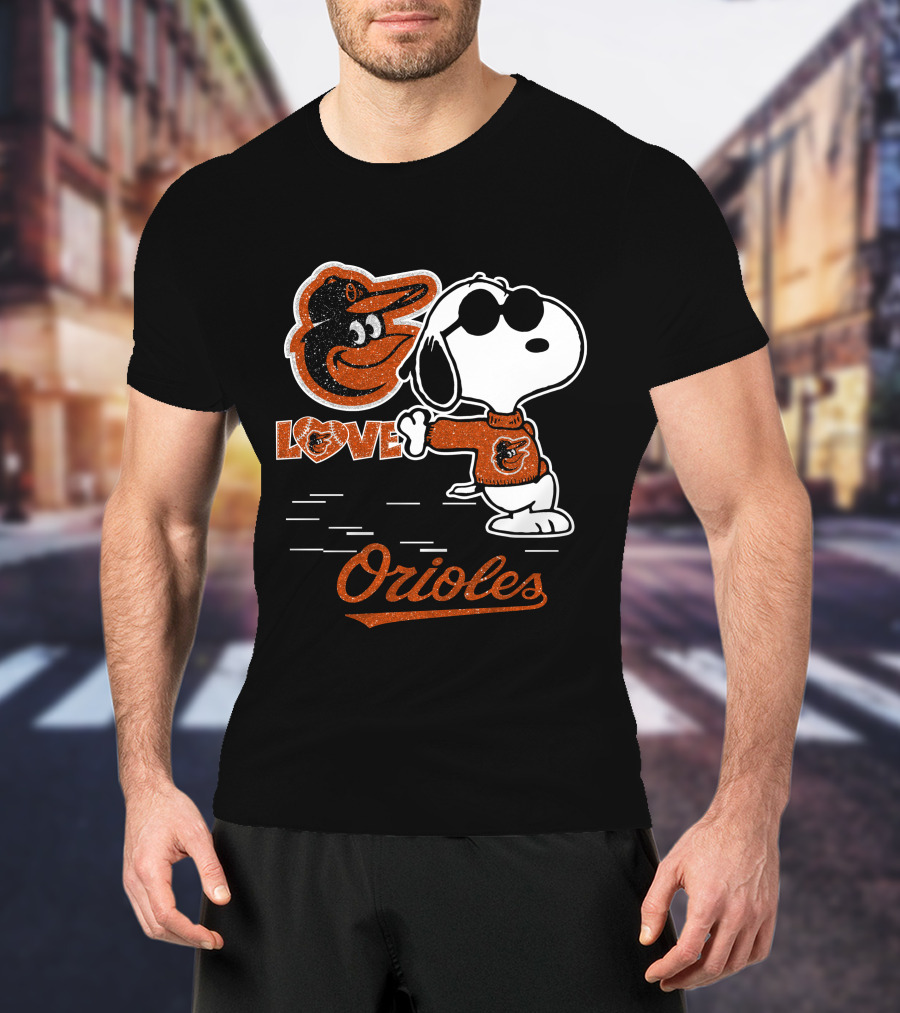 Snoopy Love Orioles Baltimore T-Shirt