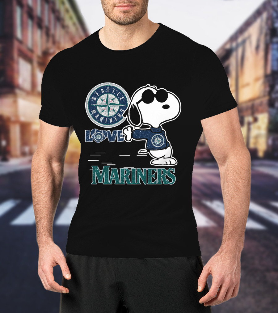 Snoopy Seattle Mariners Love T-Shirt