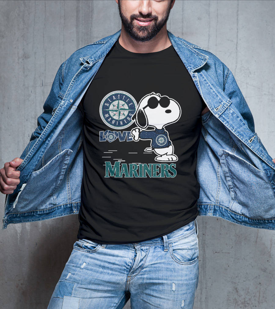 Snoopy Seattle Mariners Love T-Shirt