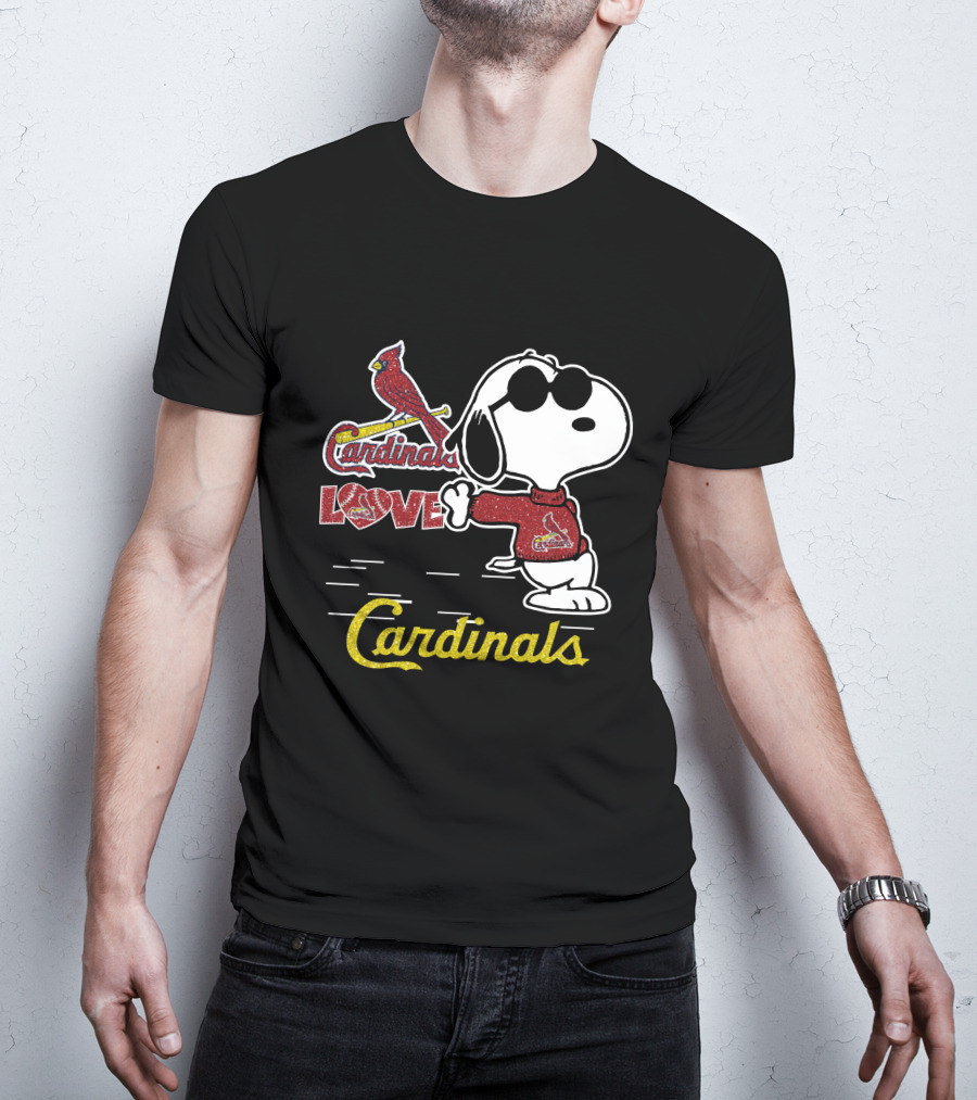 Snoopy Cardinals Love St Louis Cardinals T-Shirt