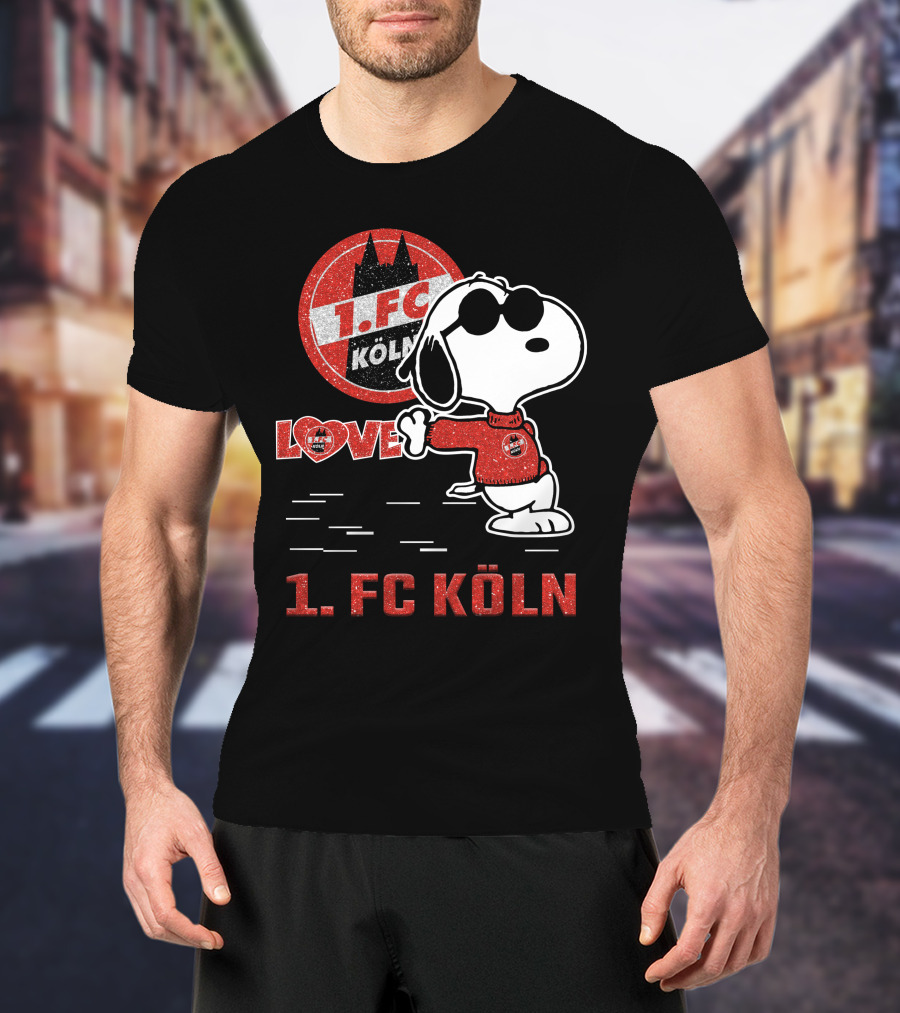 Snoopy Love 1. FC Köln Football Team T-Shirt