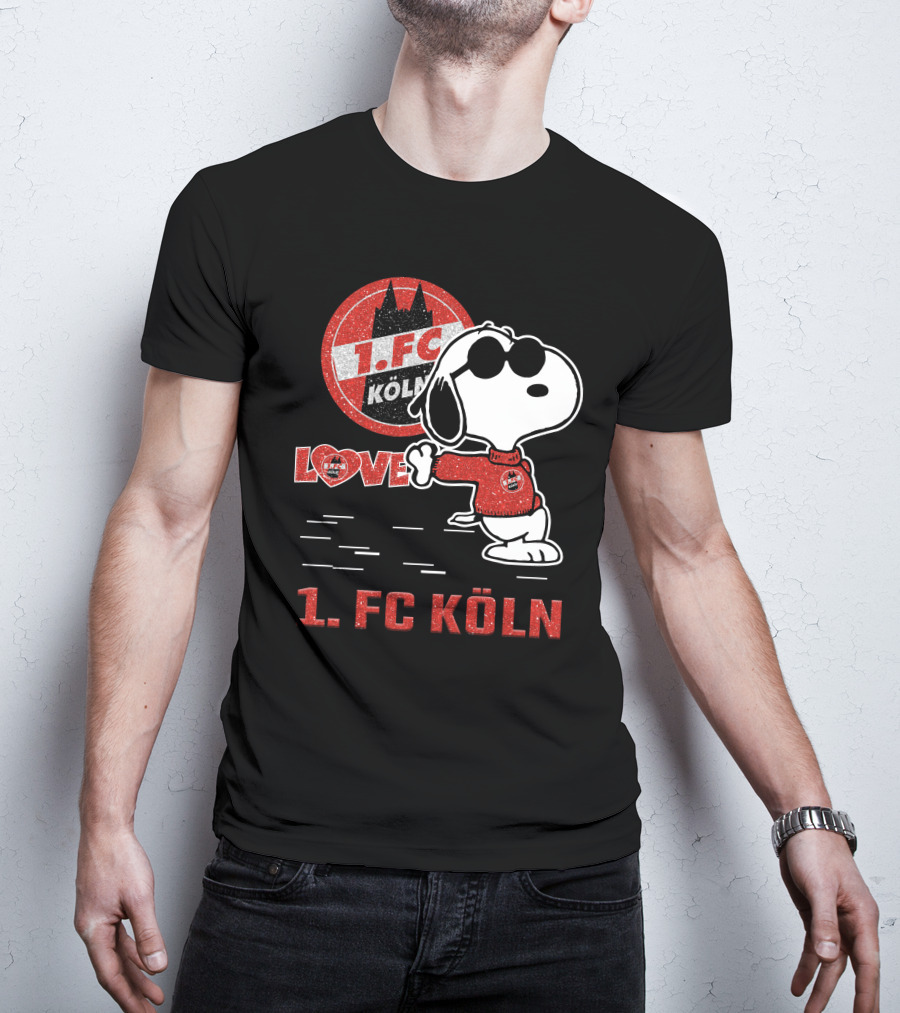 Snoopy Love 1. FC Köln Football Team T-Shirt