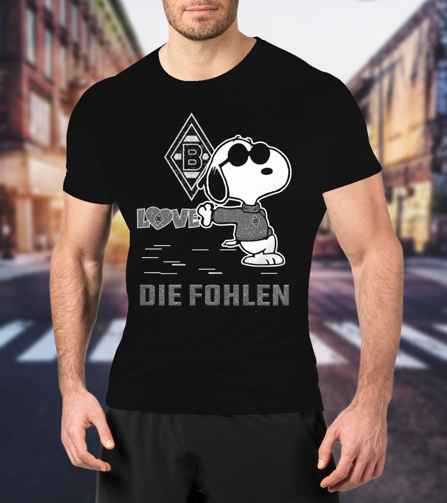Snoopy Love Borussia Mönchengladbach Die Fohlen T-Shirt