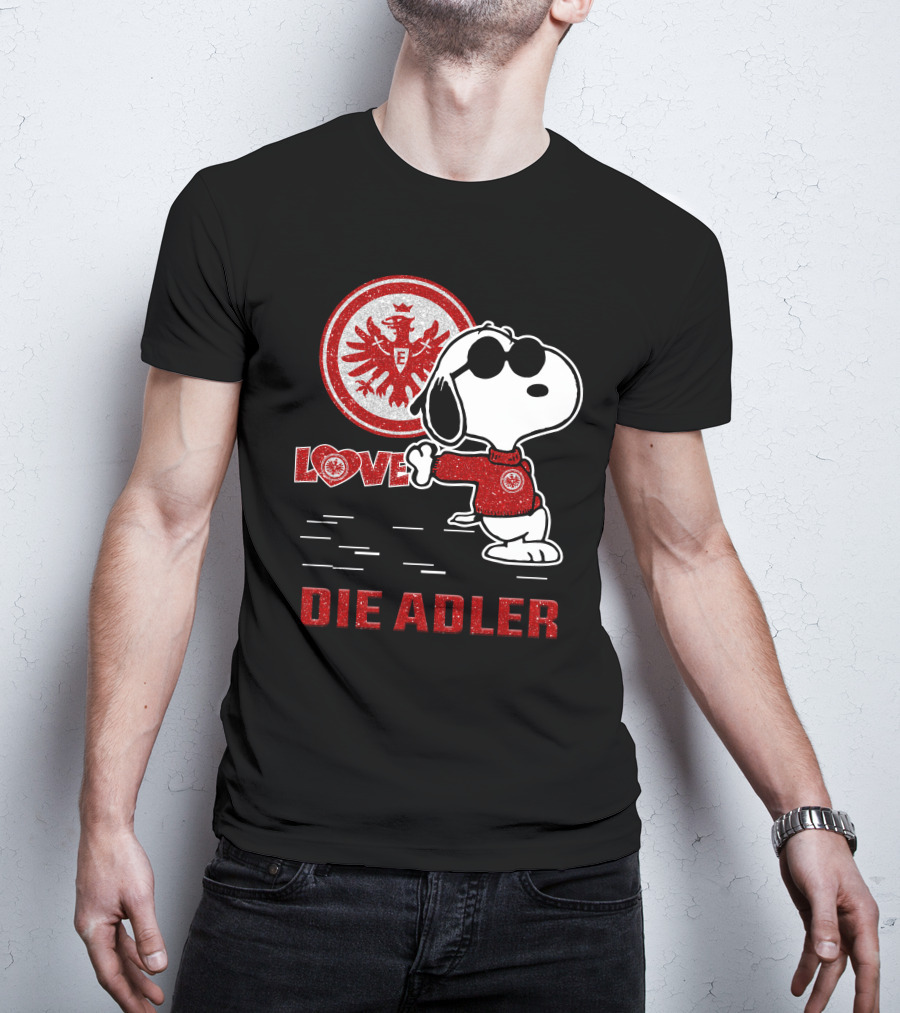 Love Die Adler Snoopy Eintracht Frankfurt T-Shirt
