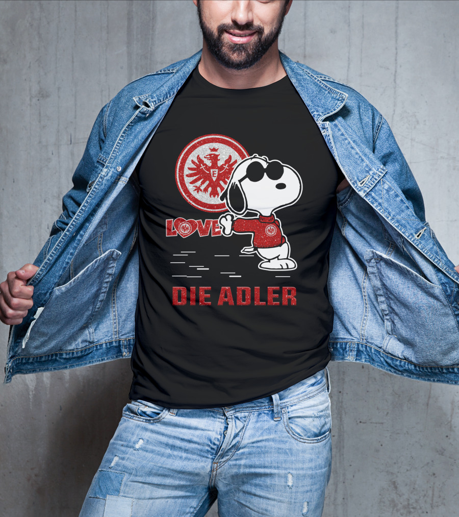 Love Die Adler Snoopy Eintracht Frankfurt T-Shirt