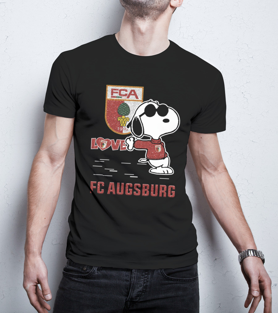 Snoopy FC Augsburg Love FCA 1907 T-Shirt