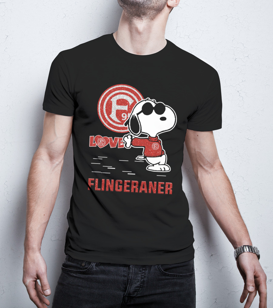 Snoopy Love Fortuna Düsseldorf Flingeraner T-Shirt