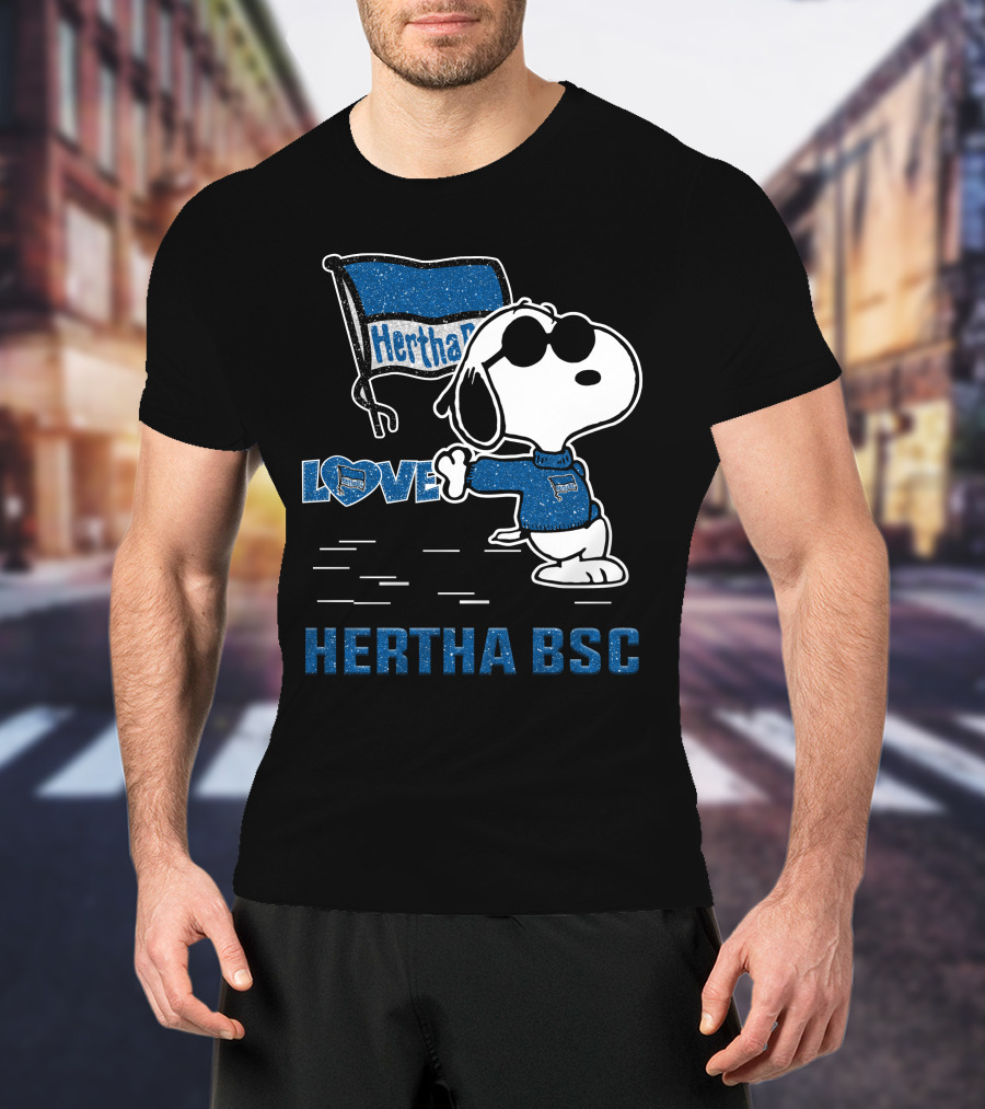 Snoopy Love Hertha BSC Flag T-Shirt