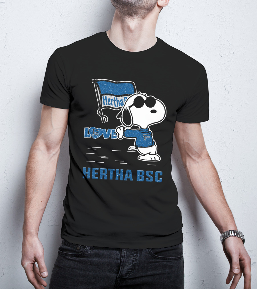 Snoopy Love Hertha BSC Flag T-Shirt