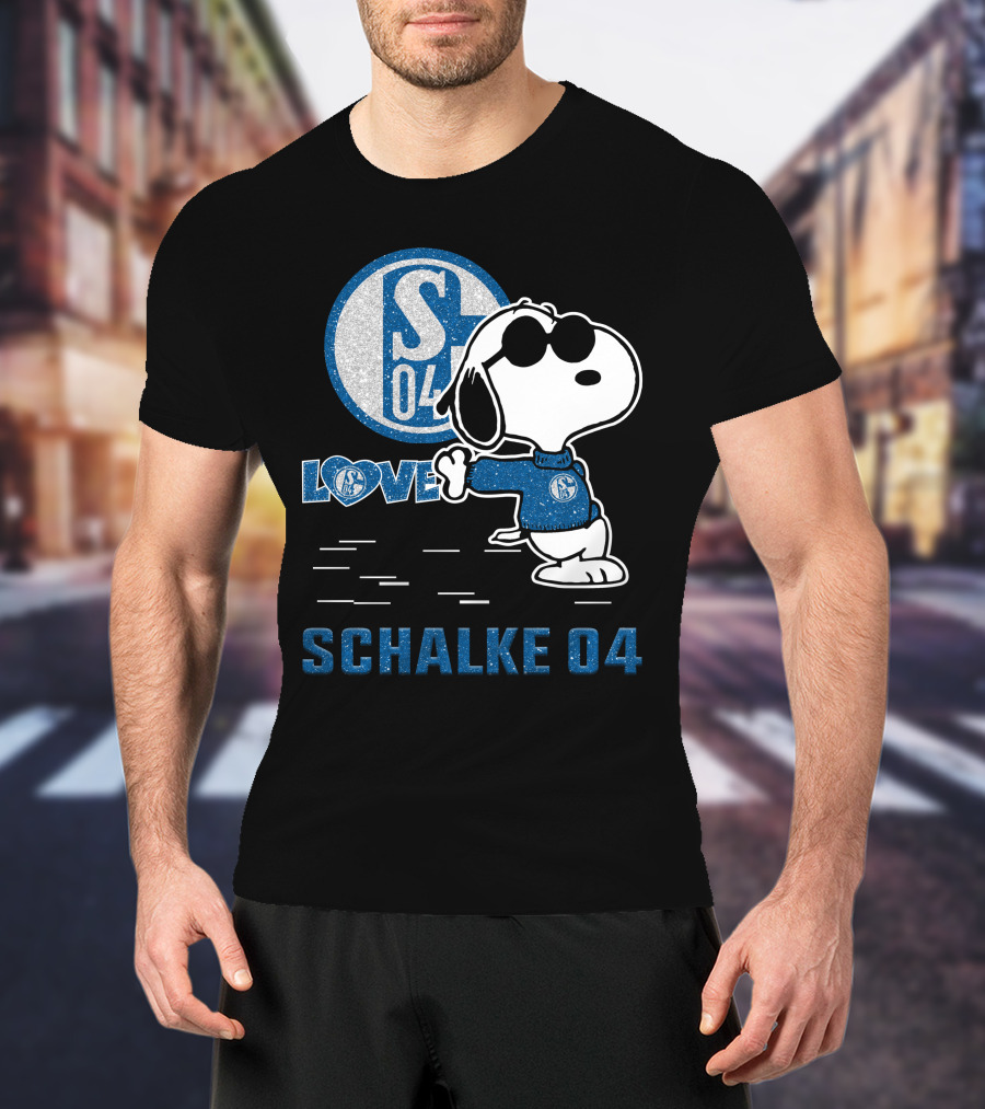 Snoopy Love Schalke 04 S04 Fan Collection T-Shirt