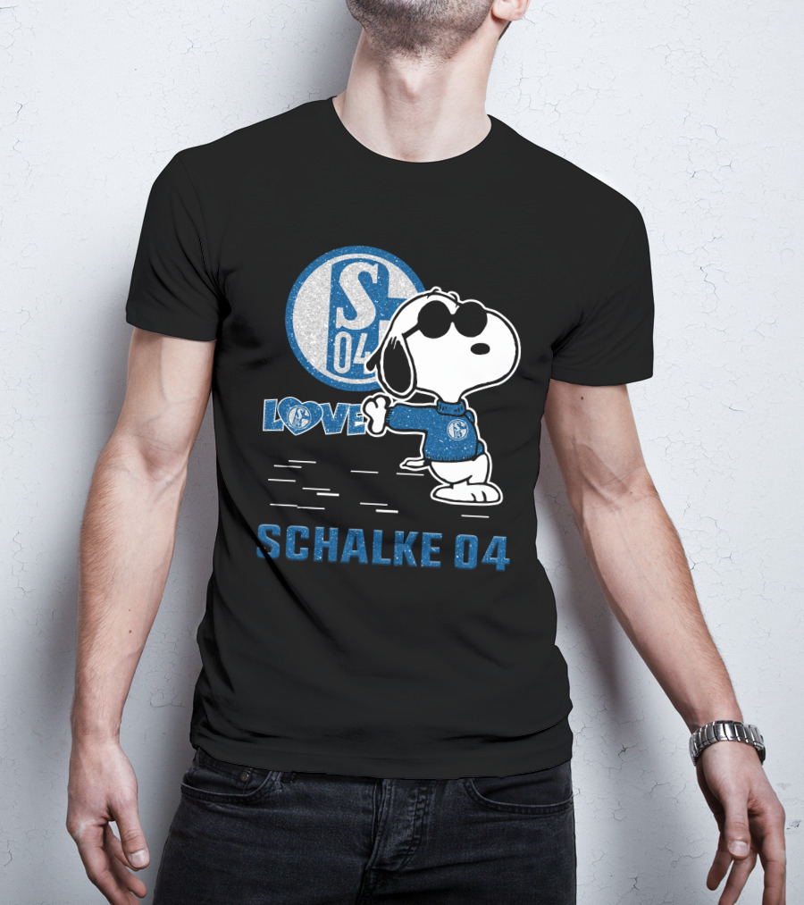 Snoopy Love Schalke 04 S04 Fan Collection T-Shirt
