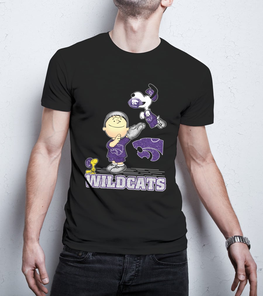 Snoopy Wildcats Kansas State Peanuts Sports T-Shirt