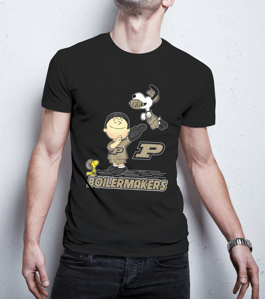 Snoopy And Friends Celebrate Purdue Boilermakers Football T-Shirt