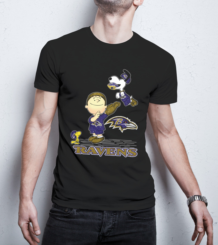 Snoopy Baltimore Ravens Football Celebration Ravens T-Shirt