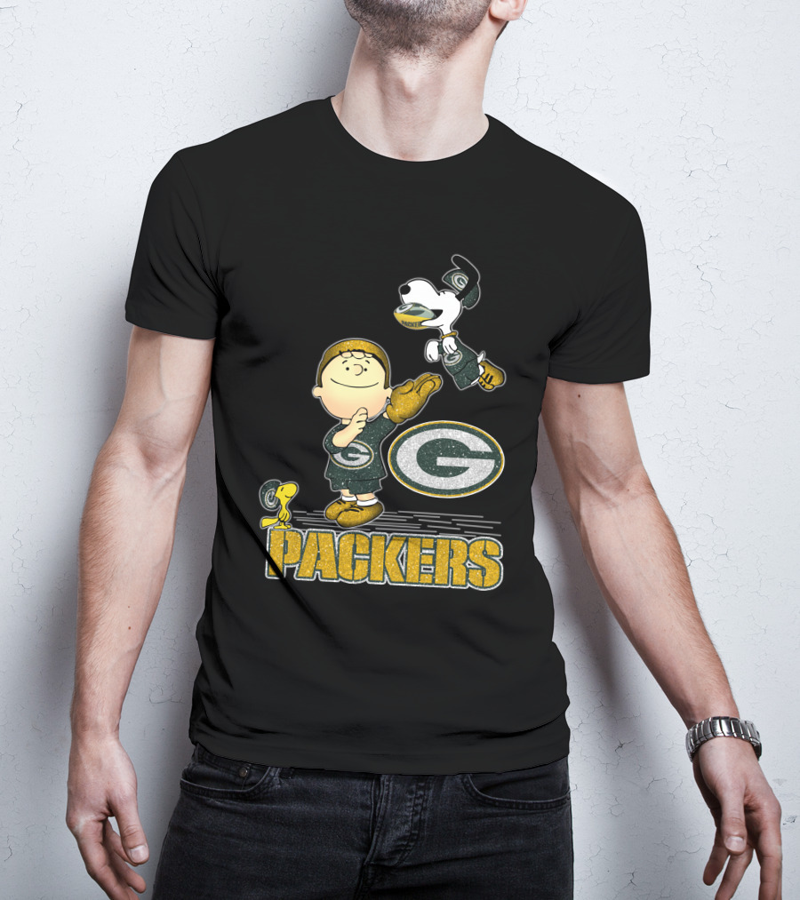 Snoopy And Friends Green Bay Packers Team Spirit T-Shirt