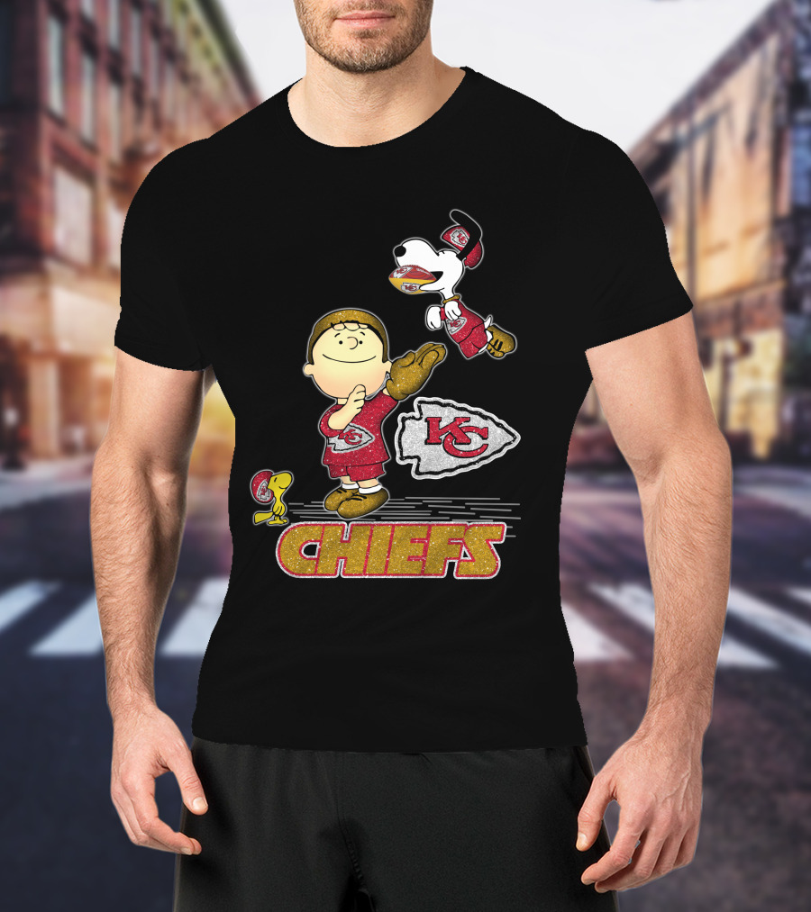 Snoopy And Friends Celebrate Kansas City Chiefs Football T-Shirt