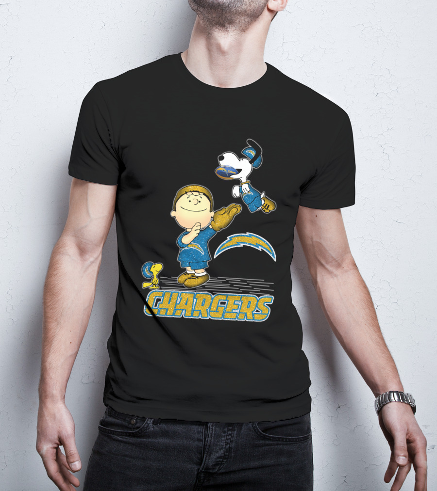Snoopy And Friends Celebrate Los Angeles Chargers Fandom T-Shirt