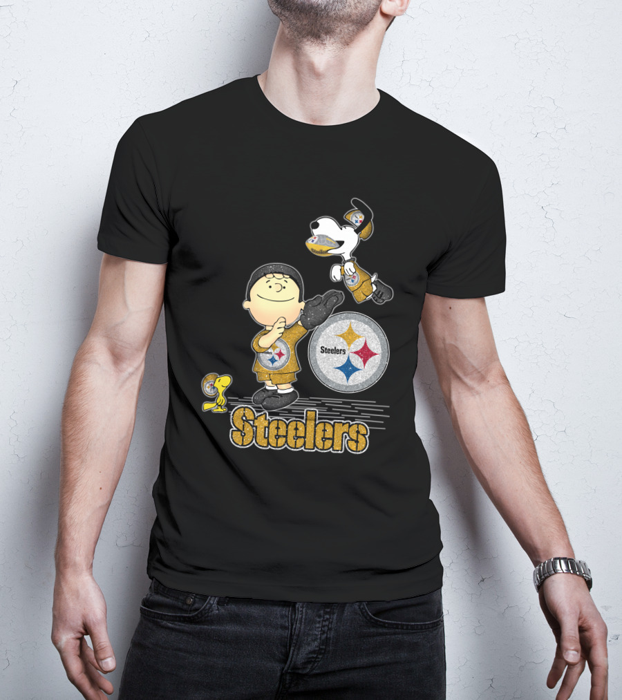 Snoopy Steelers Football Peanuts Characters Love Pittsburgh Steelers T-Shirt