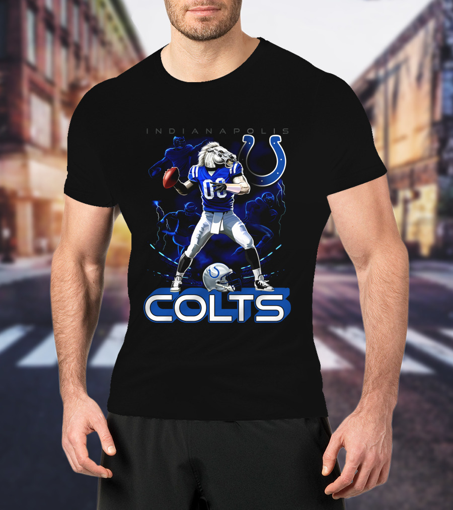 Indianapolis Colts Football Horse Quarterback 03 T-Shirt