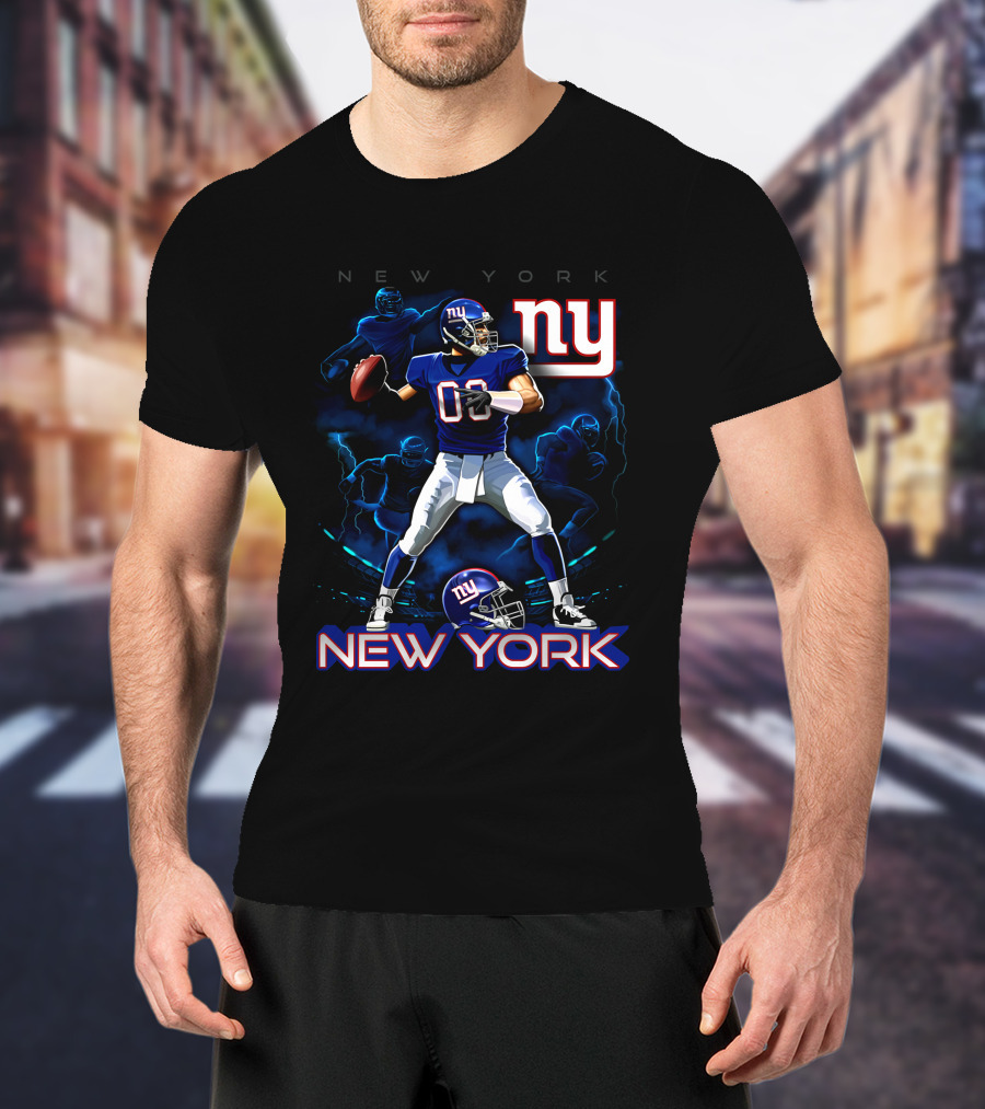 New York Giants Ny Football Player Illustration 03 T-Shirt