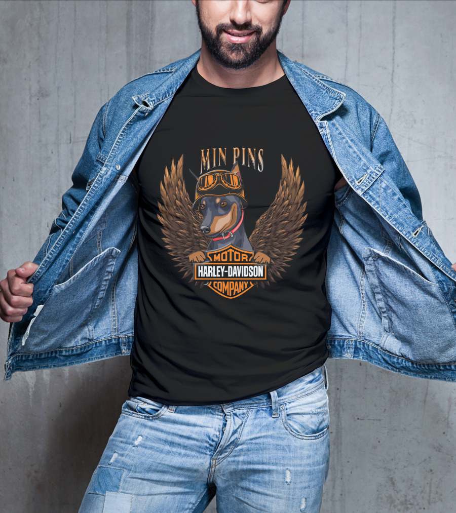 Min Pins Harley Davidson Motor Company T-Shirt