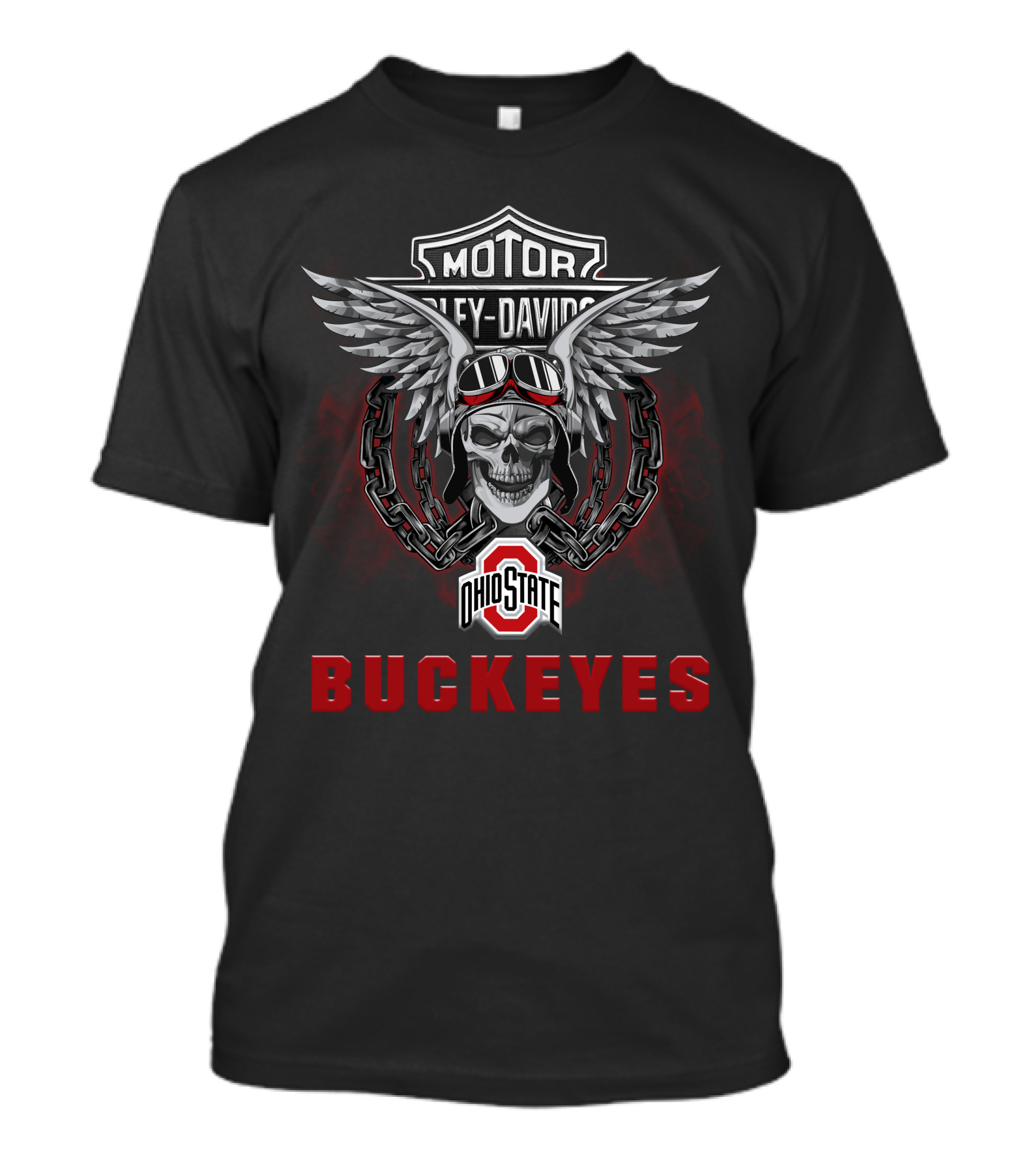 Motör Harley Davidson Buckeyes Ohio State Ncaa Football Fans T-Shirt
