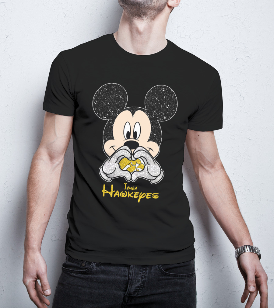 Mickey Mouse Iowa Hawkeyes Ncaa Football Fans T-Shirt