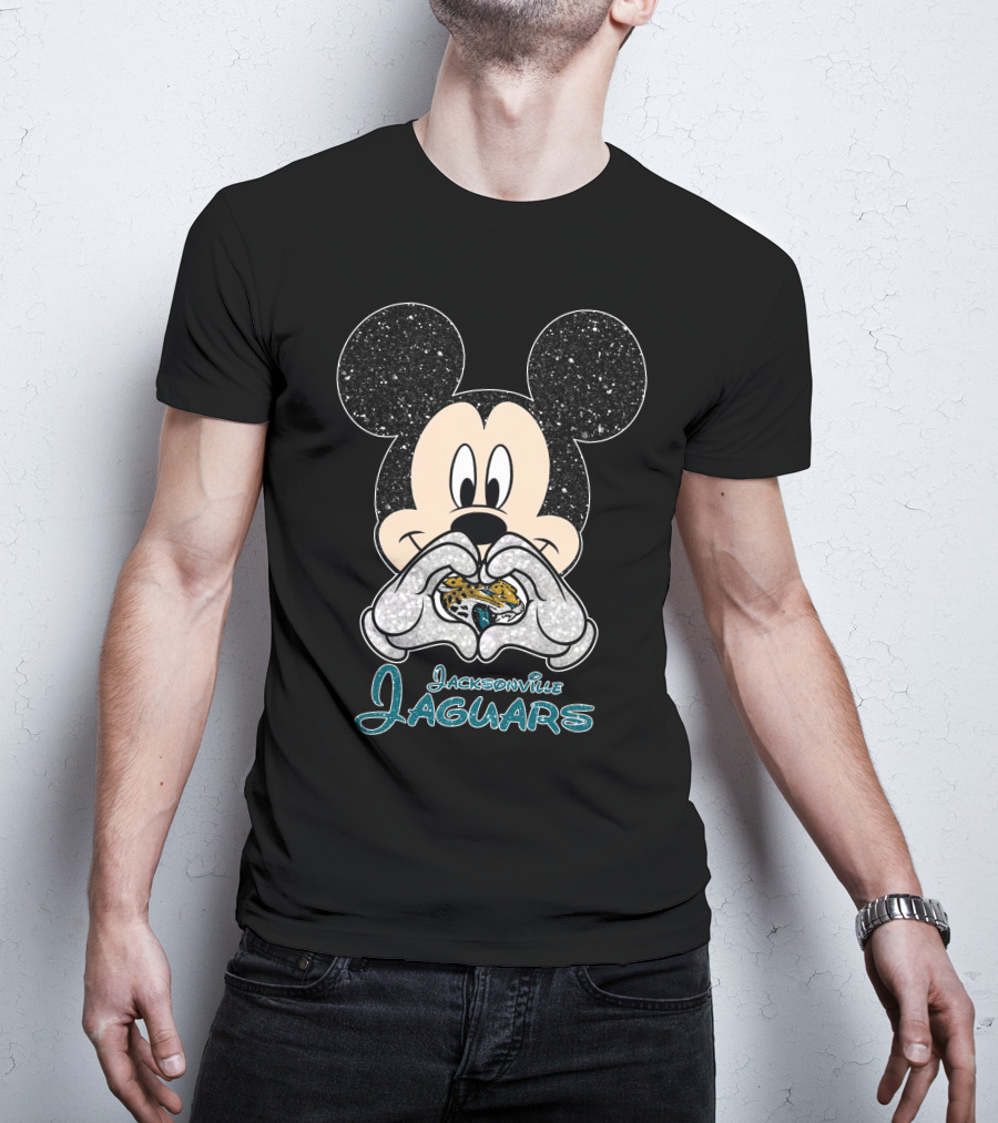 Mickey Mouse Jacksonville Jaguars Team Love T-Shirt