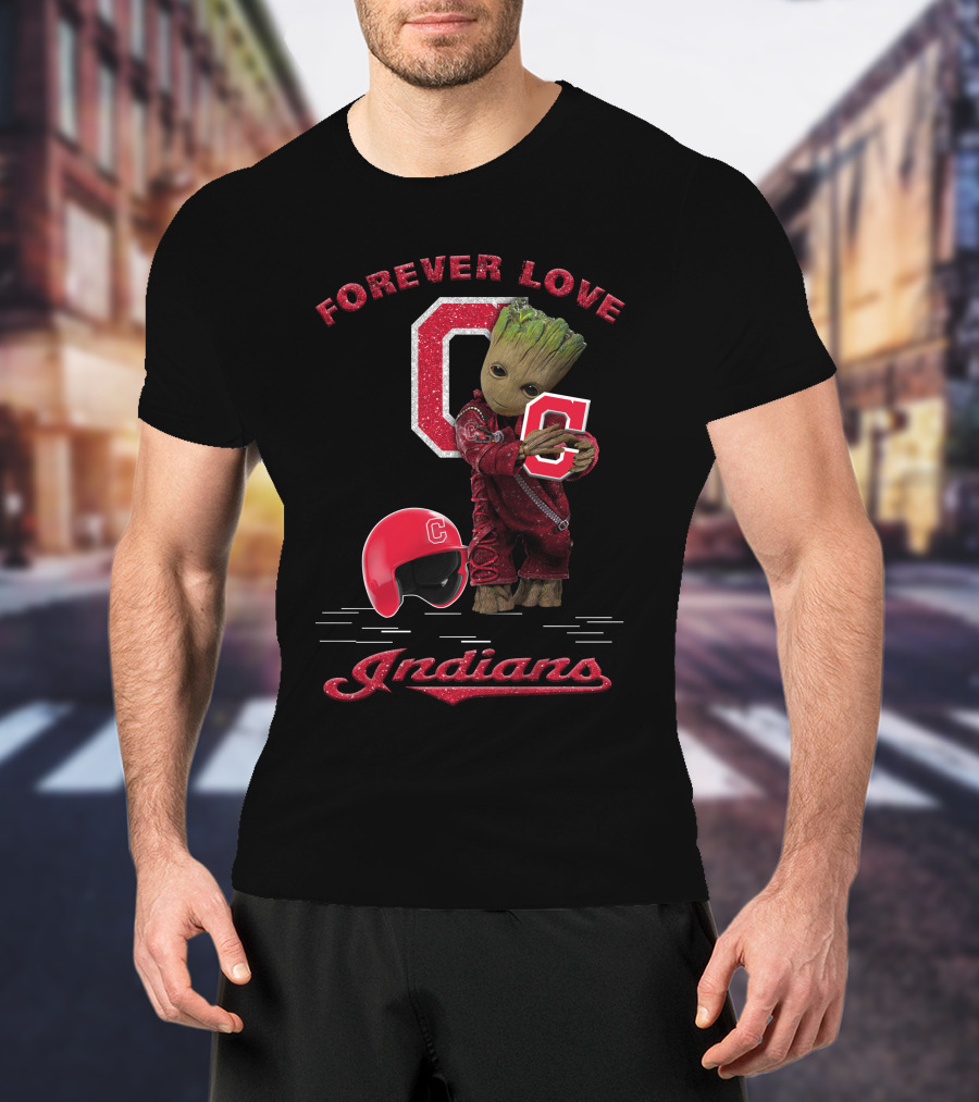 Forever Love Groot Cleveland Indians MLB Fans T-Shirt