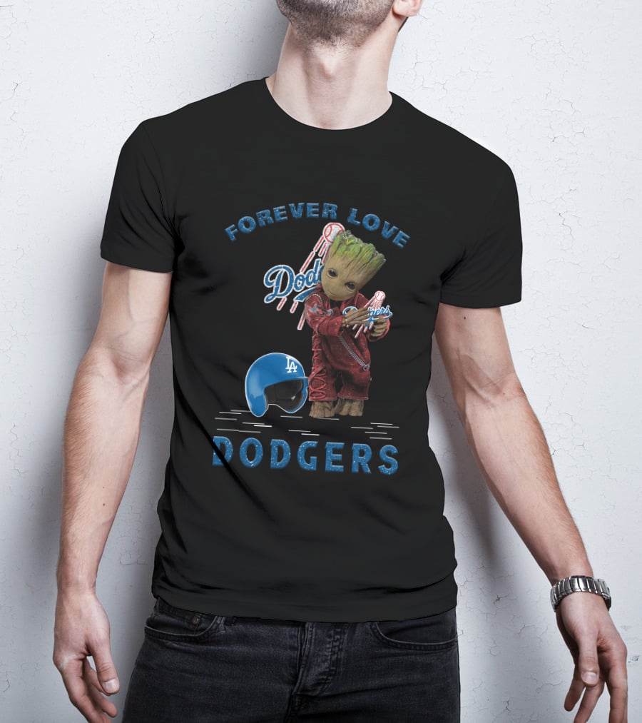 Forever Love Dodgers Los Angeles MLB Baseball Groot Fan Favorite T-Shirt