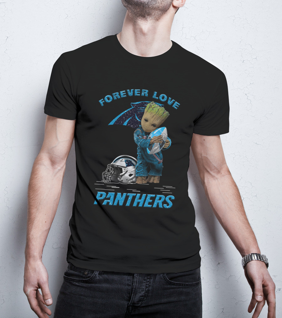 Forever Love Panthers Groot Football Helmet T-Shirt