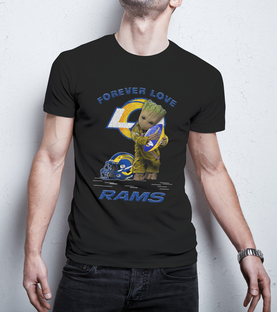 Forever Love Los Angeles Rams Groot Football Helmet T-Shirt