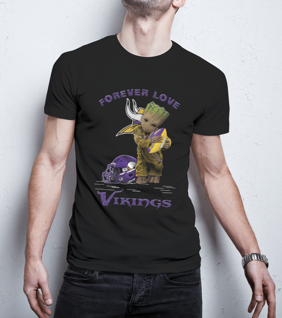 Forever Love Vikings Groot Football Fan T-Shirt