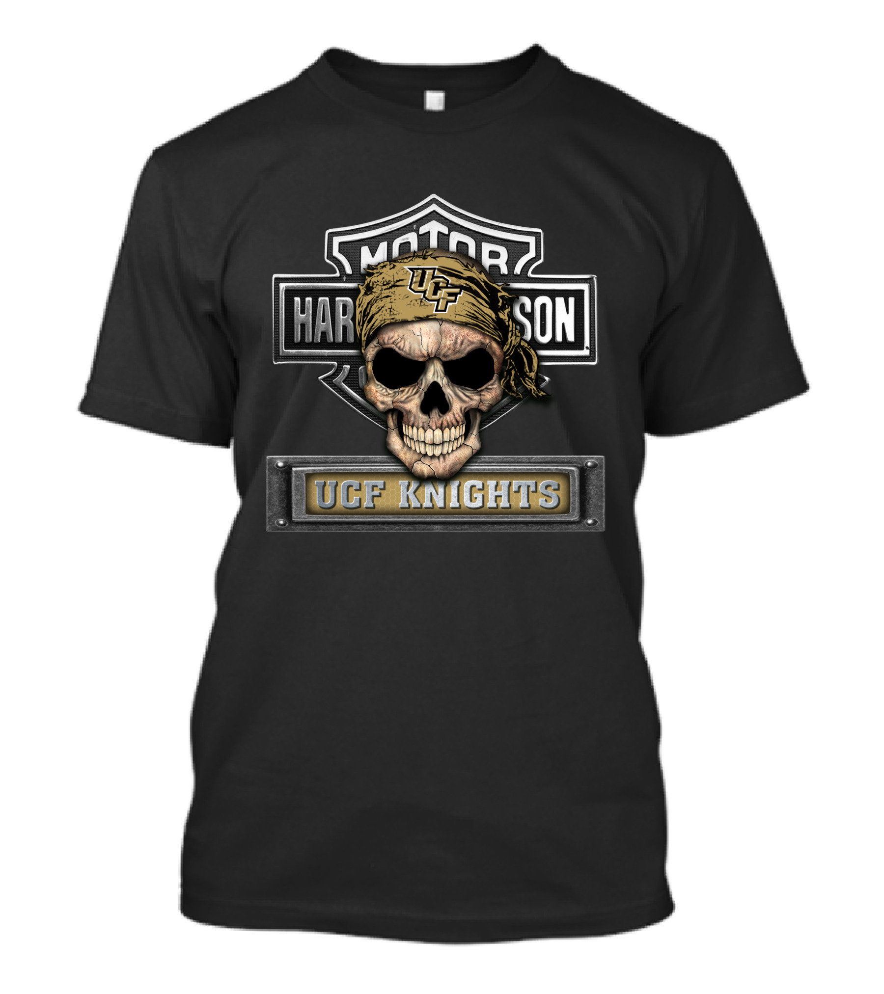 Ucf Knights Skull Dh 91 Hd Ncaa Motor Harley Davidson T-Shirt