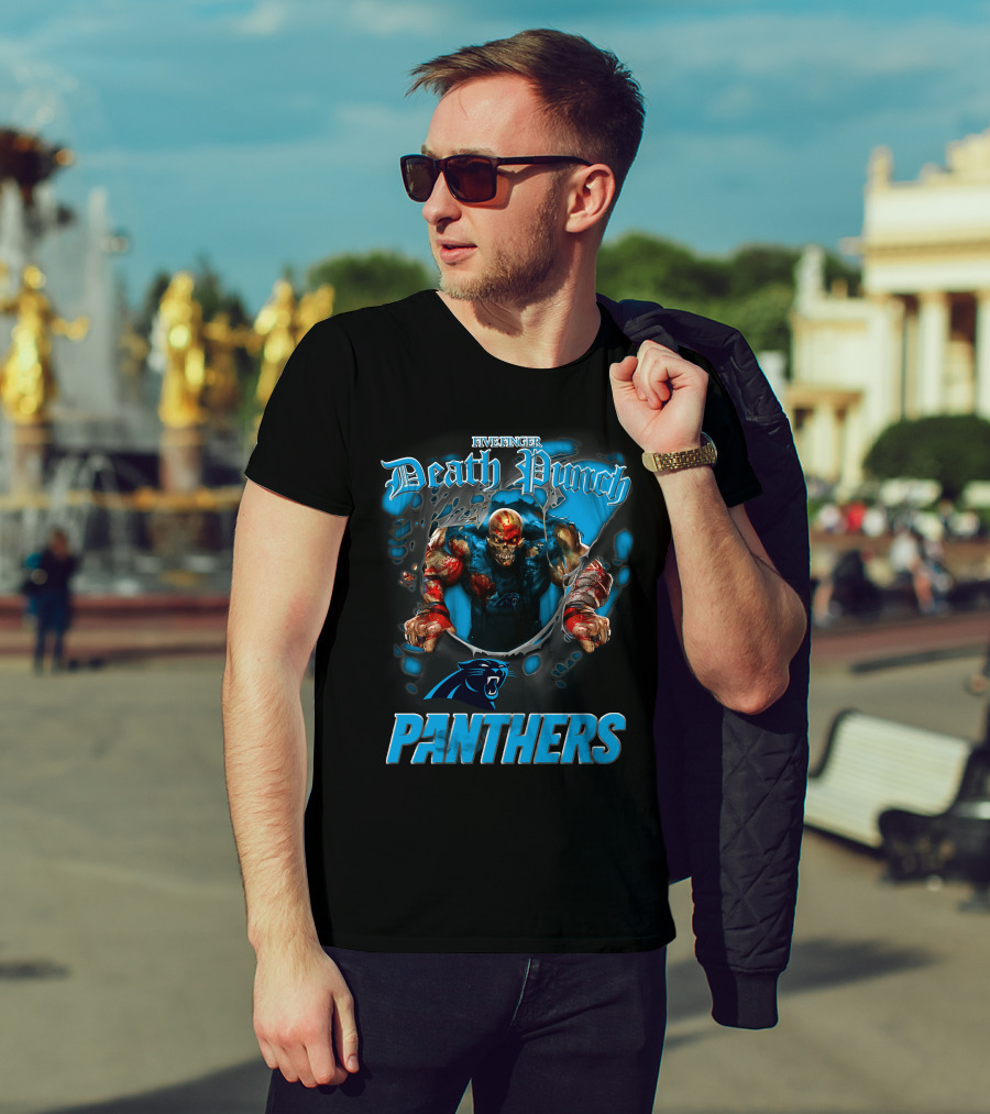 Five Finger Death Punch Carolina Panthers Nfl Football Fans T-Shirt
